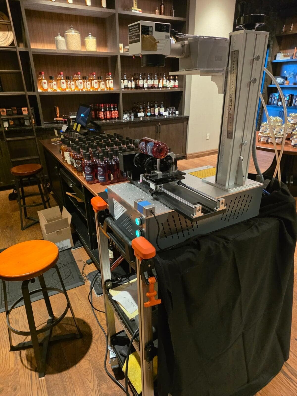 Laser engraving setup