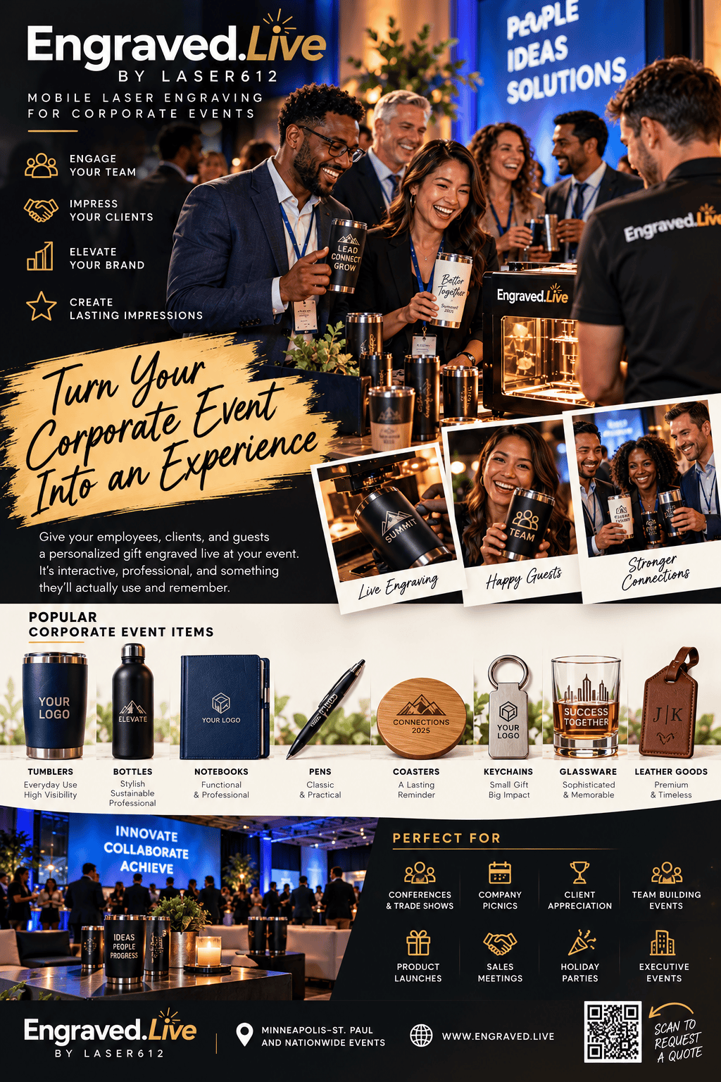 Live engraving corporate events